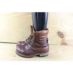 Carolina Boots Womens 8.5 Brown Leather Logger Sub Zero Combat Vintage